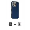 MARSİLYAN™- iPhone 16 Pro Max Kılıf Kozmos Klasik Prime - Siyah Bilvis Hayalet Cam Ekran Koruyucu + PVD Metal Kamera Lens - SH