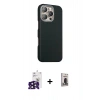 MARSİLYAN™- iPhone 16 Pro Max Kılıf Kozmos Klasik Prime - Siyah Bilvis Hayalet Cam Ekran Koruyucu + Bilvis Titan Kamera Lens - SH