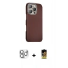 MARSİLYAN™- iPhone 16 Pro Max Kılıf Kozmos Klasik Prime - Siyah Buffer Cam Ekran Koruyucu + Gümüş Pers Alüminyum Kamera Lens