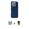 MARSİLYAN™- iPhone 16 Pro Max Kılıf Kozmos Klasik Prime - Siyah Buffer Cam Ekran Koruyucu + Pers Alüminyum Kamera Lens - GI