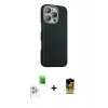 MARSİLYAN™- iPhone 16 Pro Max Kılıf Kozmos Klasik Prime - Siyah Buffer Cam Ekran Koruyucu + Raze Metal Kamera Lens - BZ