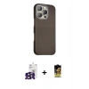 MARSİLYAN™- iPhone 16 Pro Max Kılıf Kozmos Klasik Prime - Siyah Buffer Cam Ekran Koruyucu + Bilvis Titan Kamera Lens - SH