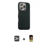 MARSİLYAN™- iPhone 16 Pro Max Kılıf Kozmos Klasik Prime - Siyah Buffer Cam Ekran Koruyucu + PVD Metal Kamera Lens - SH
