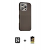 MARSİLYAN™- iPhone 16 Pro Max Kılıf Kozmos Klasik Prime - Siyah Buffer Cam Ekran Koruyucu + PVD Metal Kamera Lens - SH