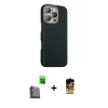 MARSİLYAN™- iPhone 16 Pro Max Kılıf Kozmos Klasik Prime - Siyah Buffer Cam Ekran Koruyucu + Raze Metal Kamera Lens - SH