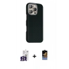 MARSİLYAN™- iPhone 16 Pro Max Kılıf Kozmos Klasik Prime - Siyah Buffer Hayalet Cam Ekran Koruyucu + Bilvis Titan Kamera Lens - TMGI