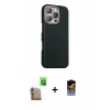 MARSİLYAN™- iPhone 16 Pro Max Kılıf Kozmos Klasik Prime - Siyah Buffer Hayalet Cam Ekran Koruyucu + Raze Metal Kamera Lens - CLTM
