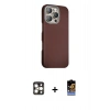 MARSİLYAN™- iPhone 16 Pro Max Kılıf Kozmos Klasik Prime - Siyah Buffer Hayalet Cam Ekran Koruyucu + PVD Metal Kamera Lens - GD