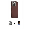 MARSİLYAN™- iPhone 16 Pro Max Kılıf Kozmos Klasik Prime - Siyah Buffer Hayalet Cam Ekran Koruyucu + PVD Metal Kamera Lens - GS