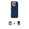 MARSİLYAN™- iPhone 16 Pro Max Kılıf Kozmos Klasik Prime - Siyah Buffer Hayalet Cam Ekran Koruyucu + PVD Metal Kamera Lens - GS