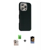 MARSİLYAN™- iPhone 16 Pro Max Kılıf Kozmos Klasik Prime - Siyah Buffer Hayalet Cam Ekran Koruyucu + Raze Metal Kamera Lens - NLGY