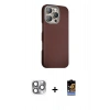 MARSİLYAN™- iPhone 16 Pro Max Kılıf Kozmos Klasik Prime - Siyah Buffer Hayalet Cam Ekran Koruyucu + Pers Alüminyum Kamera Lens - GI