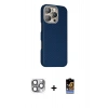 MARSİLYAN™- iPhone 16 Pro Max Kılıf Kozmos Klasik Prime - Siyah Buffer Hayalet Cam Ekran Koruyucu + Pers Alüminyum Kamera Lens - GI