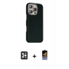 MARSİLYAN™- iPhone 16 Pro Max Kılıf Kozmos Klasik Prime - Siyah Buffer Hayalet Cam Ekran Koruyucu + Siyah PVD Metal Kamera Lens