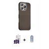 MARSİLYAN™- iPhone 16 Pro Max Kılıf Kozmos Klasik Prime - Siyah Joko Magic 5D Cam + Gümüş Bilvis Titan Kamera Lens