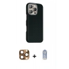 MARSİLYAN™- iPhone 16 Pro Max Kılıf Kozmos Klasik Prime - Siyah Joko Magic 5D Cam + Pers Alüminyum Kamera Lens - CLTM