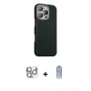 MARSİLYAN™- iPhone 16 Pro Max Kılıf Kozmos Klasik Prime - Siyah Joko Magic 5D Cam + Pers Alüminyum Kamera Lens - GS