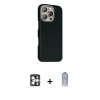 MARSİLYAN™- iPhone 16 Pro Max Kılıf Kozmos Klasik Prime - Siyah Joko Magic 5D Cam + PVD Metal Kamera Lens - GS