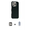 MARSİLYAN™- iPhone 16 Pro Max Kılıf Kozmos Klasik Prime - Siyah Joko Magic 5D Cam + PVD Metal Kamera Lens - GD