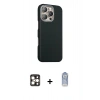 MARSİLYAN™- iPhone 16 Pro Max Kılıf Kozmos Klasik Prime - Siyah Joko Magic 5D Cam + PVD Metal Kamera Lens - GD