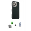 MARSİLYAN™- iPhone 16 Pro Max Kılıf Kozmos Klasik Prime - Siyah Joko Magic 5D Cam + Raze Metal Kamera Lens - SH