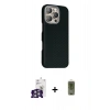 MARSİLYAN™- iPhone 16 Pro Max Kılıf Kozmos Klasik Prime - Siyah Joko Magic 5D Hayalet Cam + Gümüş Bilvis Titan Kamera Lens