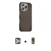MARSİLYAN™- iPhone 16 Pro Max Kılıf Kozmos Klasik Prime - Siyah Joko Magic 5D Hayalet Cam + Gümüş PVD Metal Kamera Lens