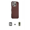 MARSİLYAN™- iPhone 16 Pro Max Kılıf Kozmos Klasik Prime - Siyah Joko Magic 5D Hayalet Cam + Gümüş PVD Metal Kamera Lens