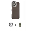MARSİLYAN™- iPhone 16 Pro Max Kılıf Kozmos Klasik Prime - Siyah Joko Magic 5D Hayalet Cam + Pers Alüminyum Kamera Lens - GI