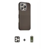 MARSİLYAN™- iPhone 16 Pro Max Kılıf Kozmos Klasik Prime - Siyah Joko Magic 5D Hayalet Cam + PVD Metal Kamera Lens - GD