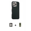 MARSİLYAN™- iPhone 16 Pro Max Kılıf Kozmos Klasik Prime - Siyah Joko Magic 5D Hayalet Cam + PVD Metal Kamera Lens - GD