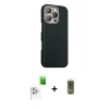 MARSİLYAN™- iPhone 16 Pro Max Kılıf Kozmos Klasik Prime - Siyah Joko Magic 5D Hayalet Cam + Raze Metal Kamera Lens - BZ