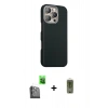 MARSİLYAN™- iPhone 16 Pro Max Kılıf Kozmos Klasik Prime - Siyah Joko Magic 5D Hayalet Cam + Raze Metal Kamera Lens - SH