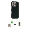 MARSİLYAN™- iPhone 16 Pro Max Kılıf Kozmos Klasik Prime - Siyah Joko Magic 5D Hayalet Cam + Raze Metal Kamera Lens - NLGY