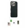 MARSİLYAN™- iPhone 16 Pro Max Kılıf Kozmos Klasik Prime - Siyah Joko Magic 5D Hayalet Cam + Raze Metal Kamera Lens - NLGY