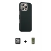 MARSİLYAN™- iPhone 16 Pro Max Kılıf Kozmos Klasik Prime - Siyah Joko Magic 5D Hayalet Cam + PVD Metal Kamera Lens - SH