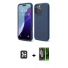 MARSİLYAN™- iPhone 16 Pro Max Kılıf Kozmos Yansıma Özel Seri - Şeffaf 360 Full Body Arka Koruyucu + PVD Metal Kamera Lens - SH