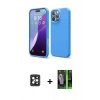 MARSİLYAN™- iPhone 16 Pro Max Kılıf Kozmos Yansıma Özel Seri - Şeffaf 360 Full Body Arka Koruyucu + PVD Metal Kamera Lens - SH