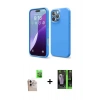MARSİLYAN™- iPhone 16 Pro Max Kılıf Kozmos Yansıma Özel Seri - Şeffaf 360 Full Body Arka Koruyucu + Raze Metal Kamera Lens - NLGY