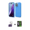 MARSİLYAN™- iPhone 16 Pro Max Kılıf Kozmos Yansıma Özel Seri - Şeffaf 360 Full Body Arka Koruyucu + Bilvis Titan Kamera Lens - SH
