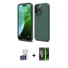 MARSİLYAN™- iPhone 16 Pro Max Kılıf Kozmos Yansıma Özel Seri - Şeffaf 360 Full Body Arka Koruyucu + Titanyum Gri Bilvis Titan Kamera Lens