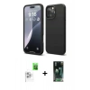 MARSİLYAN™- iPhone 16 Pro Max Kılıf Kozmos Yansıma Özel Seri - Siyah 360 Mat Full Body Arka Koruyucu + Raze Metal Kamera Lens - BZ