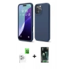 MARSİLYAN™- iPhone 16 Pro Max Kılıf Kozmos Yansıma Özel Seri - Siyah 360 Mat Full Body Arka Koruyucu + Raze Metal Kamera Lens - BZ
