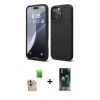 MARSİLYAN™- iPhone 16 Pro Max Kılıf Kozmos Yansıma Özel Seri - Siyah 360 Mat Full Body Arka Koruyucu + Raze Metal Kamera Lens - NLGY