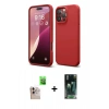 MARSİLYAN™- iPhone 16 Pro Max Kılıf Kozmos Yansıma Özel Seri - Siyah 360 Mat Full Body Arka Koruyucu + Raze Metal Kamera Lens - NLGY