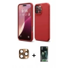 MARSİLYAN™- iPhone 16 Pro Max Kılıf Kozmos Yansıma Özel Seri - Siyah 360 Mat Full Body Arka Koruyucu + Pers Alüminyum Kamera Lens - CLTM