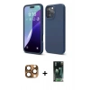 MARSİLYAN™- iPhone 16 Pro Max Kılıf Kozmos Yansıma Özel Seri - Siyah 360 Mat Full Body Arka Koruyucu + Pers Alüminyum Kamera Lens - CLTM