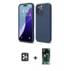 MARSİLYAN™- iPhone 16 Pro Max Kılıf Kozmos Yansıma Özel Seri - Siyah 360 Mat Full Body Arka Koruyucu + PVD Metal Kamera Lens - SH