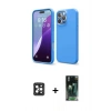 MARSİLYAN™- iPhone 16 Pro Max Kılıf Kozmos Yansıma Özel Seri - Siyah 360 Mat Full Body Arka Koruyucu + PVD Metal Kamera Lens - SH