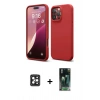MARSİLYAN™- iPhone 16 Pro Max Kılıf Kozmos Yansıma Özel Seri - Siyah 360 Mat Full Body Arka Koruyucu + PVD Metal Kamera Lens - SH